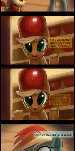 apple apple_hat blonde_hair blue_body blue_feathers blue_fur brain clothing cutie_mark dialogue feathered_wings feathers female feral food freckles fruit fur green_eyes group hair hat headgear headwear multicolored_hair organs plant quadruped rainbow_hair tail text wings young young_feral raikoh-illust friendship_is_magic hasbro my_little_pony mythology apple_bloom_(mlp) applejack_(mlp) rainbow_dash_(mlp) earth_pony equid equine horse mammal mythological_creature mythological_equine pegasus pony absurd_res comic english_text hi_res sibling_(lore) sister_(lore) sisters_(lore)