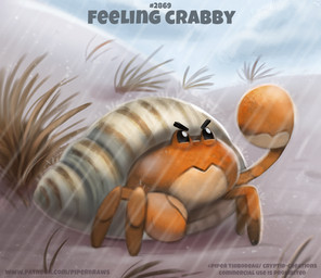 ambiguous_gender angry beady_eyes black_eyes cloud feral grass humor outside plant pun raining red_body sand seashell shaking_fist shell sky solo tan_body text visual_pun piper_thibodeau aquatic arthropod crustacean decapod hermit_crab malacostracan digital_media_(artwork) digital_painting_(artwork) english_text painting_(artwork) url
