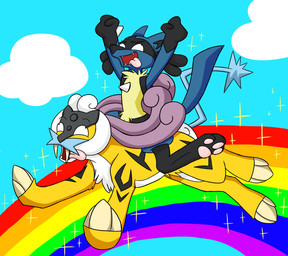 ambiguous_gender black_fur blue_fur canine cloud duo fur glitter lucario mammal nintendo open_mouth outside pokémon raikou rainbow sky tan_fur teeth tongue video_games xiamtheferret yellow_fur
Rating: Safe
Score: 8
User: DeltaFlame
Date: February 16, 2015 ambiguous_gender black_fur blue_fur canine cloud duo fur glitter lucario mammal nintendo open_mouth outside pokémon raikou rainbow sky tan_fur teeth tongue video_games xiamtheferret yellow_fur
Rating: Safe
Score: 8
User: DeltaFlame
Date: February 16, 2015