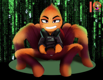 anatomically_correct anatomically_correct_genitalia clothing electronics female genitals grin headphones jacket on_model presenting presenting_vulva smile solo topwear vulva moon_pearl succubi_samus dreamworks the_bad_guys ms._tarantula_(the_bad_guys) arachnid arthropod mygalomorph spider tarantula hi_res signature