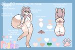 anthro breasts butt complex_markings featureless_breasts female fluffy fluffy_tail hair nude plushie ponytail seam_(sewing) slightly_chubby solo tag_(sewing) tail wide_hips plushie_littlepaws angel_(plushie_littlepaws) canid canine canis domestic_dog mammal mixed_breed pomsky 3:2 hi_res model_sheet