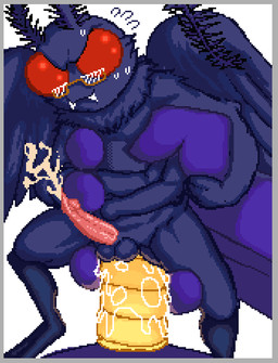 4_arms anal anal_penetration antennae_(anatomy) anthro balls bodily_fluids border cum extreme_size_difference eyewear fleshlight_position genital_fluids genitals glasses grey_border male male/male multi_arm multi_limb penetration penile penile_penetration penis red_eyes segmented_penis self_hug size_difference sweat sweatdrop tapering_penis wings crossman look_outside phillippe_(look_outside) arthropod insect lepidopteran moth digital_media_(artwork) pixel_(artwork)
