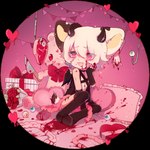1:1 2018 alpha_channel alternative_fashion animal_humanoid animal_plushie bangs beef bent_arm bent_legs big_ears biped black_horn blood_pool blue_eyes bouquet bow_ribbon box_of_chocolates brown_ears candy chocolate curved_horn dark_horn dessert disembodied_eyes entrails extended_arm femboy flower food frilly_pillow gift gore green_eyes gurokawa hair hand_between_legs heart_(organ) heart_box heart_symbol hook horn humanoid j-fashion knife light_ears light_hair male meat meat_hook monotone_hair monotone_horn monotone_inner_ear multicolored_ears oncha organs pillow pink_eyes pink_pillow pink_theme plant plushie raw_meat raw_steak rose_(flower) solo steak tan_inner_ear two_tone_ears white_ears white_hair