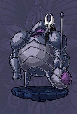 ambiguous_gender anthro armor biped holding_object holding_weapon horn huge_weapon mace mech_suit melee_weapon segmented_body sitting solo weapon wearing_armor eidel-elias-weise hollow_knight_(franchise) team_cherry hegemol_(hollow_knight) arthropod insect 2025 absurd_res hi_res