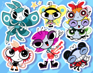 4_arms anthro eyelashes female freckled_face freckles group long_eyelashes multi_arm multi_limb young young_anthro young_female mags-niac cartoon_network disney my_life_as_a_teenage_robot nickelodeon powerpuff_girls pucca ruby_gloom_(series) the_buzz_on_maggie the_grim_adventures_of_billy_and_mandy blossom_(powerpuff_girls) bubbles_(powerpuff_girls) buttercup_(powerpuff_girls) jenny_wakeman maggie_pesky mandy_(tgaobam) pucca_(character) ruby_gloom arthropod beetle butterfly cucujoid domestic_silk_moth elateroid firefly fly_(animal) insect ladybug lepidopteran moth hi_res