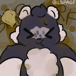 >_< ambiguous_gender anthro burp_fetish carrying_another discomfort eyes_closed fart fart_fetish fluffy grey_background holding_burp multicolored_body onomatopoeia simple_background solo sound_effects text two_tone_body x-ray_view lspagf skunk_(lspagf) mammal mephitid skunk 1:1 absurd_res hi_res