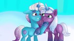 duo eyewear female glasses gradient_hair gradient_tail hair hexagonal_glasses horn jewelry leg_markings male male/female markings necklace smile smiling_at_another smiling_at_partner socks_(marking) sparkles jbond hasbro mlp_g5 my_little_pony mythology comet_(mlp) violet_frost_(mlp) auroricorn equid equine mammal mythological_creature mythological_equine unicorn 16:9 hi_res widescreen