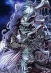 anthro cosmic_horror earth female fur glowing glowing_eyes grey_body grey_fur hair lovecraftian planet purple_hair solo space true_form universe dhacktrix lovecraftian_(genre) devidra_(jasonvuk666) deity elder_gods_(h.p._lovecraft) felid feline mammal