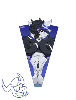 anthro black_hair blue_body blue_fur breasts brown_eyes butt female fur genitals hair nipples solo vulva mr.brapion color_wheel_challenge avian bird blue_jay corvid jay_(bird) new_world_jay oscine passerine 2026 hi_res