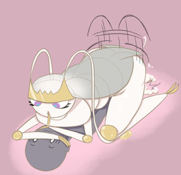 antennae_(anatomy) blue_eyes bodily_fluids butt cum dominant dominant_female duo female female_focus female_on_top from_front_position genital_fluids looking_down lying male male/female male_on_bottom on_back on_bottom on_top pink_background purple_eyes reverse_missionary_position sex simple_background solo_focus straddling submissive submissive_male worried dizzytizzy nintendo pokemon generation_7_pokemon pheromosa pokemon_(species) ultra_beast hi_res