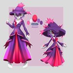 breasts clothed clothing duo female footwear hair hat headgear headwear high_heels multicolored_hair not_furry shoes gyuumu nintendo pokemon circe_the_pokegirl gardevoir generation_3_pokemon generation_4_pokemon hybrid mismagius pokemon_(species) 1:1 absurd_res hi_res