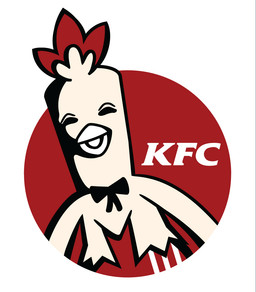 ambiguous_gender bow_(feature) bow_tie eyes_closed logo open_mouth parody simple_background solo white_background kfc nintendo pokemon combusken generation_3_pokemon pokemon_(species)