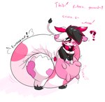 ageplay ahegao alternative_fashion animal_humanoid anthro bent_over big_breasts big_butt black_and_red black_clothing blush bodily_fluids bovid bovid_humanoid bovine bovine_ears bovine_humanoid bovine_tail breasts breath butt cattle cattle_humanoid clothed clothing confusion cow_ears dialogue diaper diaper_fetish ear_twitch emo enjoying expansion exposed_diaper female fur glistening growth hair hair_over_eye hands_covered heart_symbol hi_res hooves horn huge_thighs humanoid hyper hyper_thighs hyperdiaper hypnosis infantilism lactating looking_pleasured maeesthetic magenta_horn mammal mammal_humanoid markings mind_control moan monorump mooing mouth_covered multicolored_body multicolored_fur one_eye_obstructed onomatopoeia oversized_clothing panting pink_body pink_clothing pink_fur pink_markings pink_udders poofy_diaper question_mark red_horn roleplay ruby_(listeningwisps) snout solo sound_effects spiral_eyes surprise teats text thick_thighs tongue tongue_out touching_face trans_(lore) trans_woman_(lore) transformation udder_expansion udder_growth udder_lactation udders wearing_diaper white_body white_fur