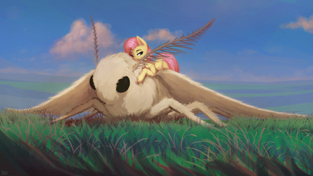cloud duo female feral grass hair insect_wings lepidopteran_wings outside plant riding sky wings quvr friendship_is_magic hasbro my_little_pony mythology fluttershy_(mlp) arthropod equid equine insect lepidopteran mammal moth mythological_creature mythological_equine pegasus venezuelan_poodle_moth 16:9 2019 hi_res widescreen