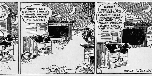 ambiguous_gender anthro beard bottomwear bucket clothed clothing container dialogue egg eyewear facial_hair feral footwear glasses gloves group gun handgun handwear hat headgear headwear inside male mature_male night open_mouth outside overalls pants plant question_mark ranged_weapon revolver shoes standing tail text tree walking weapon earl_duvall floyd_gottfredson disney public_domain marcus_mouse mickey_mouse mister_slicker mammal mouse murid murine rodent sciurid tree_squirrel 1930 20th_century absurd_res ancient_art black_and_white dated hi_res long_image monochrome wide_image