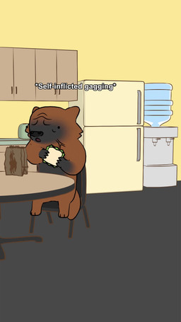 anal_fluids apple appliance banana beady_eyes belly big_nose black_eyes black_nose bodily_fluids breathing breathing_noises brown_belly brown_body brown_ears brown_face brown_fur brown_tail bulging_eyes casual_nudity chair complaining cross-popping_vein deep_breath dining_table dot_eyes duo eating eating_food electronics eye_bags eye_contact featureless_crotch female food food_container fridge fruit fur furniture furrowed_brow gagging gloves_(marking) gradient_fur headgear headphones headset headset_microphone holding_nose humor implied_scat kitchen_appliance kitchen_cabinet kitchen_counter larger_male lettuce long_tail looking_at_another male markings microphone multicolored_body multicolored_fur office offscreen_character offscreen_female offscreen_male on_chair pantry paper_bag plant public sandwich_(food) scent_marking semi-anthro sharp_teeth simple_eyes sitting sitting_on_chair size_difference smaller_male smelly solo stain tail tan_body tan_fur teeth teeth_showing text toaster tupperware two_tone_body two_tone_fur two_tone_tail unprofessional_behavior vegetable water_cooler what why wrinkled_forehead wrinkles yelling natural_habitok descriptive_noises_(meme) natural_habitat_shorts batrick_(natural_habitok) benjamin_(natural_habitok) j._andrew_murray_(natural_habitok) josh_(natural_habitok) kevin_(natural_habitok) natalie_(natural_habitok) robert_(natural_habitok) avian bat bird common_cuckoo cuculiform domestic_ferret gulonine mammal mustelid musteline otter parakeet parrot true_musteline true_parrot weasel wolverine 2025 2d_animation 9:16 animated english_audio english_description english_text hi_res long_playtime sound subtitled voice_acted webm