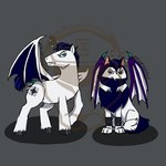 duo male mrgalahad fan_character canid canine canis equid equine horse mammal pony wolf hi_res