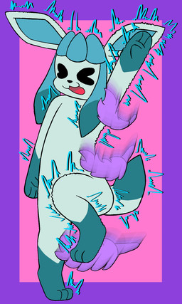 anthro biped blue_body blue_fur eyes_closed feet fur male simple_background solo standing tickling tickling_armpits tickling_feet toony toony_expression ticklebunny nintendo pokemon eeveelution generation_4_pokemon glaceon pokemon_(species) 3:5 digital_media_(artwork) hi_res