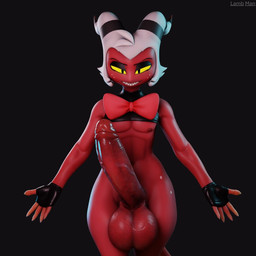balls big_balls big_penis clothed clothing genitals horn looking_at_viewer male partially_clothed penis red_body smile smiling_at_viewer solo tail vein veiny_penis lamb_man26 hellaverse helluva_boss moxxie_(helluva_boss) humanoid imp 1:1