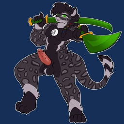 anthro balls black_body fur genitals hair leopard_spots male nude smile solo spots tail tasticstarlight iagu_viron felid jaguar mammal pantherine 1:1 alpha_channel digital_media_(artwork) hi_res