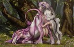 5_fingers anatomically_correct anatomically_correct_anus anatomically_correct_genitalia anatomically_correct_penis anatomically_correct_pussy animal_genitalia animal_penis animal_pussy anthro anthro_on_feral anus areola ass_up balls bestiality big_clitoris big_flare big_teats bit_gag breasts bridle butt clitoral_winking clitoris crotch_breasts curved_horn duo equine_anus equine_genitalia equine_penis equine_pussy erection eyelashes facial_markings feathering female feral fingers flared_penis fur gag genitals grass gynomorph gynomorph/female gynomorph_on_feral hair head_markings hooves horn intersex intersex/female intersex_on_feral leaf leash lipstick looking_at_another looking_back looking_down makeup mane markings multicolored_body multicolored_hair nipples nude open_mouth penis pink_anus pink_balls pink_eyes pink_hair pink_mane pink_penis pink_pussy plant purple_eyes pussy raised_tail spread_pussy spreading tail tan_tail teats teeth tree two_tone_body two_tone_hair dream_merchant scarlanya mythology auron_(angrywusky) lily_(darthsin) equid equine hybrid mammal mythological_creature mythological_equine unicorn 2025 digital_media_(artwork) hi_res watermark