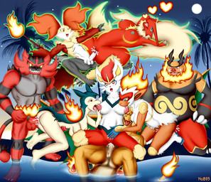 anthro anthrofied bodily_fluids burning claws cum cum_inside ejaculation elemental_manipulation feet female female/female fire fire_manipulation genital_fluids grin group humanoid_feet male male/female moon open_mouth orgasm orgasm_face palm_tree plant plantigrade smile star stick summer sun sunset telekinesis tree water no893 nintendo pokemon blaziken charizard cinderace delphox emboar generation_1_pokemon generation_2_pokemon generation_3_pokemon generation_4_pokemon generation_5_pokemon generation_6_pokemon generation_7_pokemon generation_8_pokemon humanoid incineroar infernape pokemon_(species) typhlosion alternate_version_at_source hi_res