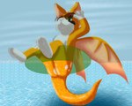 anthro butt female genitals nude partially_submerged pussy skinny_dipping solo swimming_pool underwater water orangestheasd dust:_an_elysian_tail microsoft fidget_(elysian_tail) bat mammal nimbat 5:4 hi_res