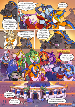 5_fingers anthro armor asian_clothing big_breasts biped black_body blue_body blue_scales bodily_fluids bottomwear breasts brown_body brown_fur brown_nose building cape chinese_clothing chinese_dress cleavage clothed clothed_anthro clothed_female clothed_male clothing day detailed_background dialogue dress drooling east_asian_clothing eyewear female fingers fur glasses green_body green_scales grey_body grey_skin group hair headgear headwear helmet hood horn humanoid_hands jewelry looking_up male multicolored_body multicolored_scales muscular muscular_anthro muscular_female navel one_eye_closed open_mouth overweight overweight_anthro overweight_female page_number pendant purple_body purple_scales red_body red_scales religious_clothing religious_headwear saliva scales skirt speech_bubble standing tail tan_body tan_fur teeth text tired tongue topwear turban two_tone_body two_tone_scales vest wearing_glasses white_hair wink yellow_body yellow_scales zummeng amber_(zummeng) basa_(zummeng) cornelia_(zummeng) emery_(zummeng) jade_(zummeng) lavender_(zummeng) mercur_(zummeng) mercury_(zummeng) neptune_(zummeng) ruby_(zummeng) shen_(zummeng) topaz_(zummeng) venus_(zummeng) violet_(zummeng) zaphira_(zummeng) zet_(zummeng) bovid canid canine canis caprine cobra common_hippopotamus fennec_fox fox goat hippopotamid ibex jackal mammal reptile scalie snake true_fox 2025 comic english_text hi_res url sibling_(lore) sister_(lore) sisters_(lore) twins_(lore)