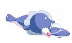 ambiguous_gender blue_body blue_ears blue_face blue_skin blue_tail bodily_fluids bubble eyes_closed feral fin monotone_tail multicolored_body multicolored_face multicolored_skin pink_nose simple_background sleeping snot snot_bubble solo tail tail_fin two_tone_body two_tone_face two_tone_skin white_background white_body white_face white_skin aosion nintendo pokemon generation_7_pokemon mammal marine pinniped pokemon_(species) popplio 2017 digital_media_(artwork) signature