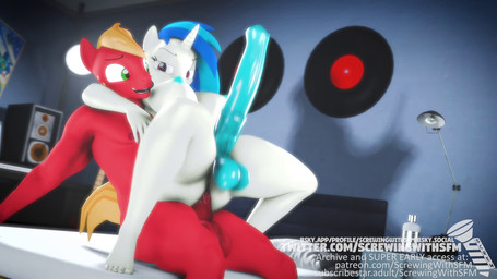 anal anal_orgasm anal_penetration animal_genitalia animal_penis anthro anthro_on_anthro anthro_penetrated anthro_penetrating anthro_penetrating_anthro anthrofied areola balls big_breasts big_penis biped bodily_fluids breasts butt butt_from_the_front cum cum_while_penetrated duo ejaculation equine_genitalia equine_penis erection genital_fluids genitals glistening glistening_balls glistening_genitalia glistening_penis green_eyes gynomorph gynomorph/male gynomorph_penetrated hair hands-free horn huge_penis intersex intersex/male intersex_penetrated looking_pleasured male male_penetrating male_penetrating_gynomorph male_penetrating_intersex nipples nude orange_hair orgasm penetration penile penile_penetration penis penis_in_ass sex thick_thighs white_body screwingwithsfm friendship_is_magic hasbro my_little_pony mythology big_macintosh_(mlp) vinyl_scratch_(mlp) equid equine mammal mythological_creature mythological_equine unicorn 16:9 3d_(artwork) 3d_animation animated digital_media_(artwork) hi_res no_sound short_playtime source_filmmaker_(artwork) video widescreen