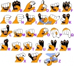 alphabet ambiguous_gender anthro claws educational hand_shot how-to paws simple_background solo white_background stamps felid mammal pantherine tiger american_sign_language digital_media_(artwork) sign_language