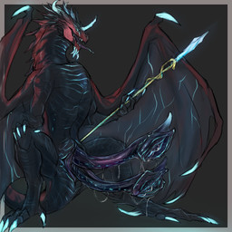 2_penises animal_genitalia animal_penis big_penis bodily_fluids cloaca cloacal_penis crouching digitigrade erection feral genital_fluids genitals hemipenes holding_knee holding_leg holding_object holding_weapon long_penis male melee_weapon membrane_(anatomy) membranous_wings multi_genitalia multi_penis penis polearm precum precum_string solo spear spread_legs spreading tail tongue tongue_out turtle_penis unusual_anatomy unusual_genitalia unusual_penis vertical_cloaca weapon wings laobai european_mythology mythology bai_(laobai) dragon_bai_(laobai) dragon mythological_creature mythological_scalie scalie western_dragon 1:1 2021 hi_res