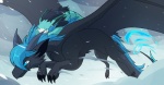 black_body black_fur blizzard_(weather) claws cold detailed_background duo feral fire flying fur male snow tail wings blitzdrachin conditional_dnp mythology lamneus raolinn daenanguis dragon furred_dragon furred_scalie mythological_creature mythological_scalie scalie 2017 digital_media_(artwork)