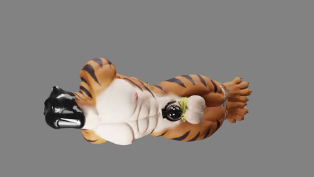 abs anthro ball_bondage ball_rope balls bdsm black_chastity_cage bound chastity_cage chastity_device genital_rope genitals gimp_mask grey_background hands_behind_back legs_tied legs_together lying male mask muscular nude on_side pecs rope simple_background solo struggling kinkdumpster felid mammal pantherine tiger 16:9 3d_(artwork) 3d_animation animated digital_media_(artwork) no_sound short_playtime webm widescreen