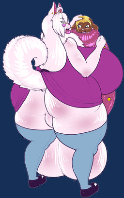 ambiguous_gender anthro balls big_balls big_breasts big_butt big_penis bottomless breasts butt clothed clothing cock_vore curled_tail duo ear_piercing eyewear footwear genitals glasses gynomorph huge_balls huge_breasts huge_butt huge_penis hyper hyper_balls hyper_genitalia hyper_penis intersex penile penis piercing shoes simple_background tail transparent_background vore wearing_glasses desbjust rika_(desbjust) canid canine canis domestic_dog husky lagomorph leporid mammal nordic_sled_dog rabbit spitz absurd_res alpha_channel hi_res