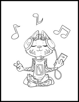 3_toes anthro barefoot cat_smile cellphone clothing collar crossed_legs crosslegged_pose electronics eyes_closed facial_markings feet female fur gesture hand_gesture head_markings headphones holding_object jersey markings meditation musical_note musical_symbol ok_sign on_ground phone pointy_ears shirt simple_background sitting smartphone solo spots spotted_body spotted_fur striped_markings stripes symbol text text_on_clothing toes topwear young ruffu pepper_in_the_sandbox pepper_(ruffu) felid feline mammal serval digital_drawing_(artwork) digital_media_(artwork) low_res monochrome sketch