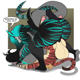 anthro balls big_balls big_breasts big_butt big_penis black_body black_hair black_sclera black_stripes blonde_hair breasts butt duo ear_piercing female fur genitals glans grey_body hair hot_dogging huge_balls huge_breasts huge_butt huge_penis humanoid_genitalia humanoid_penis hyper hyper_genitalia hyper_penis industrial_piercing long_hair male male/female multicolored_body multicolored_fur multicolored_hair nipples nude nude_anthro nude_female nude_male orange_body orange_fur pawpads penis piercing pink_pawpads sex striped_body striped_fur stripes tail tan_body tan_fur teal_eyes teal_hair teal_nipples teal_stripes thick_thighs two_tone_hair pillowymounds finn_(pillowymounds) jinjer_(kalplague) aquatic felid fish mammal pantherine shark tiger 2026 hi_res