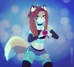 2022 :3 animated anthro bottomwear breasts canid canine canis choker clothed clothing cute_fangs dancing digital_media_(artwork) dipstick_tail eipril elisabeth_(eipril) female fox fur hair heart_symbol jewelry legwear long_playtime mammal markings music navel necklace skirt solo sound sound_warning synced_to_music tail tail_markings thigh_highs topwear translucent translucent_bottomwear translucent_clothing translucent_skirt underwear webm