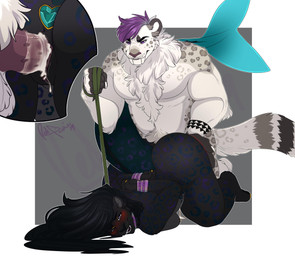 5_fingers anal anal_penetration anthro black_body black_fur black_hair bodily_fluids breasts buttplug buttplug_in_ass buttplug_insertion collar cum cum_in_vagina cum_inside duo female female_penetrated fingers fur gem genital_fluids genitals grey_body grey_fur hair heart_symbol jewel_buttplug leash male male/female male_penetrating male_penetrating_female markings object_in_ass open_mouth penetration penile_spines penis plug_(sex_toy) plug_insertion purple_hair sex sex_toy sex_toy_in_ass sex_toy_insertion smile spots spotted_body spotted_fur teeth vaginal vaginal_penetration redpixie zalia_(furmermaid) felid mammal pantherine snow_leopard 2019 absurd_res digital_media_(artwork) hi_res