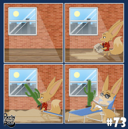 anthro beach_chair border bottomwear cactus city city_background cityscape clothed clothed_anthro clothed_male clothing eyewear fully_clothed fully_clothed_anthro fully_clothed_male humor light light_beam male panel_symmetry piercing plant sand shirt shorts solo sun sunbathing sunbathing_mirror sunbeam sunglasses sunlight t-shirt tail topwear transparent_border underwear window window_light ariesartist roger_(ariesartist) canid canine fennec_fox fox mammal true_fox absurd_res alpha_channel comic hi_res