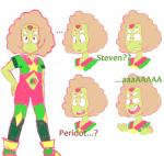 ambiguous_gender belly_gem brown_hair fusion gem green_eyes hair multi_eye not_furry simple_background solo white_background ireedstuff2 cartoon_network steven_universe fan_character peridot_(steven_universe) steven_quartz_universe alien alien_humanoid gem_(species) gem_fusion human humanoid mammal hi_res