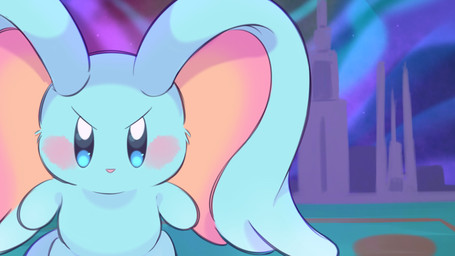 ambiguous_gender big_ears biped bipedal_feral blue_eyes blush blush_stickers building city detailed_background determined feral fluffy fluffy_tail front_view fur looking_at_viewer mouthless notched_ear semi-anthro skyscraper solo tail teal_body teal_fur fafameow kirby_(series) kirby_and_the_forgotten_land nintendo elfilin alien chinchilla chinchillid mammal rodent starling_(kirby) 16:9 2024 4k absurd_res digital_drawing_(artwork) digital_media_(artwork) hi_res widescreen male_(lore)
