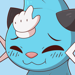4_fingers ambiguous_form ambiguous_gender black_eyebrows blue_body disembodied_hand duo eyebrows eyes_closed fingers petting pink_nose solo_focus usv02 nintendo pokemon dewott generation_5_pokemon pokemon_(species) 1:1 2026 animated loop low_res