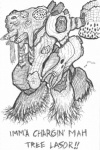 ambiguous_gender biped directional_arrow elemental_creature english_text flora_fauna front_view full-length_portrait graphite_(artwork) jmadoc machine mecha monochrome multi_eye pencil_(artwork) plant portrait solo text three-quarter_view traditional_media_(artwork) tree wood