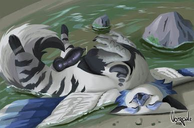 animal_genitalia animal_penis beak black_penis bodily_fluids butt canine_genitalia canine_penis cum ejaculation erection eyes_closed feathers feral genital_fluids genitals knot knotted_penis lying male nude penis precum presenting presenting_hindquarters presenting_penis river sex simple_background solo vorpale mythology avian bird canid canine gryphon mammal mythological_avian mythological_creature digital_media_(artwork) hi_res painting_(artwork)