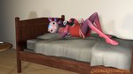 16:9 3d_(artwork) 3d_background amphibian anthro axo_(fortnite) axolotl balls bed black_body black_fur blue_sclera bottomless bottomless_anthro bottomless_male changed_(video_game) clothed clothing detailed_background digital_media_(artwork) epic_games erection external_gills femboy fortnite fur furniture genitals gills hi_res holding_object holding_plushie humanoid_genitalia humanoid_penis inside lying male marine mole_salamander on_back on_bed orangeflyingfox partially_clothed penis pink_body plushie puro_(changed) salamander shirt shirt_only simple_background smile smiling_at_viewer solo topwear topwear_only widescreen