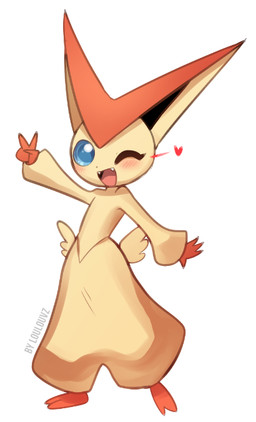 2_toes 4_fingers anthro big_ears black_nose blue_eyes blue_sclera blush butt_wings cute_fangs eyelashes fangs feet female fingers fur gesture hand_gesture heart_reaction heart_symbol heart_wink one_eye_closed open_mouth simple_background solo teeth toes tongue unusual_wing_placement v_sign white_background wings wink young young_female loulouvz nintendo pokemon generation_5_pokemon legendary_pokemon mammal pokemon_(species) victini 2015 digital_media_(artwork)