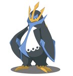 ambiguous_gender anthro hand_on_belly looking_at_viewer simple_background solo white_background inahon485 nintendo pokemon avian empoleon generation_4_pokemon pokemon_(species) 2022 hi_res