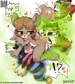 anal anthro arm_warmers armwear balls bite biting_lip black_markings blush bodily_fluids brown_body brown_fur brown_hair butt chibi claws clothing crotchless_bottomwear crotchless_clothing cum duo ejaculation erection eye_roll facesitting fart fart_cloud fart_fetish farting_in_mouth fool's_hat fur furgonomics genital_fluids genitals green_eyes hair half_naked hat headgear headwear heart_eyes heart_symbol heterochromia horn internal jester_outfit kemono leg_warmers legwear male male/male markings multicolored_clothing nipples nude onomatopoeia oral pawpads paws penis prostate_stimulation qr_code rimming sex sitting_on_another smile sound_effects speech_bubble stripes tail tail_clothing tail_warmer text white_body nuvoskink mythology alondight clowdora dragon mammal mustelid mythological_creature mythological_scalie otter scalie absurd_res hi_res url