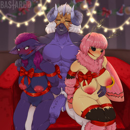 antennae_(anatomy) anthro areola balls bdsm big_breasts big_penis blush bondage bound breasts christmas_decorations christmas_lights erection female female_anthro female_on_humanoid fur genitals group group_sex hair holidays horn humanoid_genitalia humanoid_on_anthro humanoid_penis interspecies larger_humanoid larger_male male male/female male_humanoid male_on_anthro membrane_(anatomy) membranous_wings nipples nude nude_anthro nude_female nude_humanoid nude_male penis restraints ribbon_bondage ribbons sex size_difference smaller_anthro smaller_female smile text threesome trio vulva wings bastardo christmas animal_humanoid arthropod bat bovid bovid_humanoid caprine caprine_demon caprine_humanoid demon demon_humanoid humanoid insect lepidopteran mammal mammal_humanoid moth 1:1 absurd_res artist_name hi_res